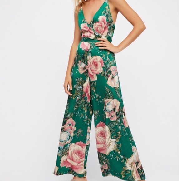 free people cabbage rose jumpsuit